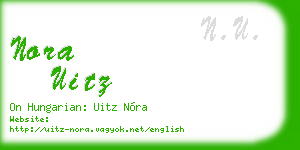 nora uitz business card
